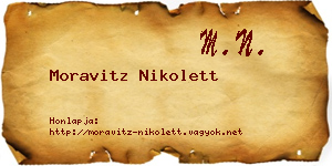 Moravitz Nikolett névjegykártya